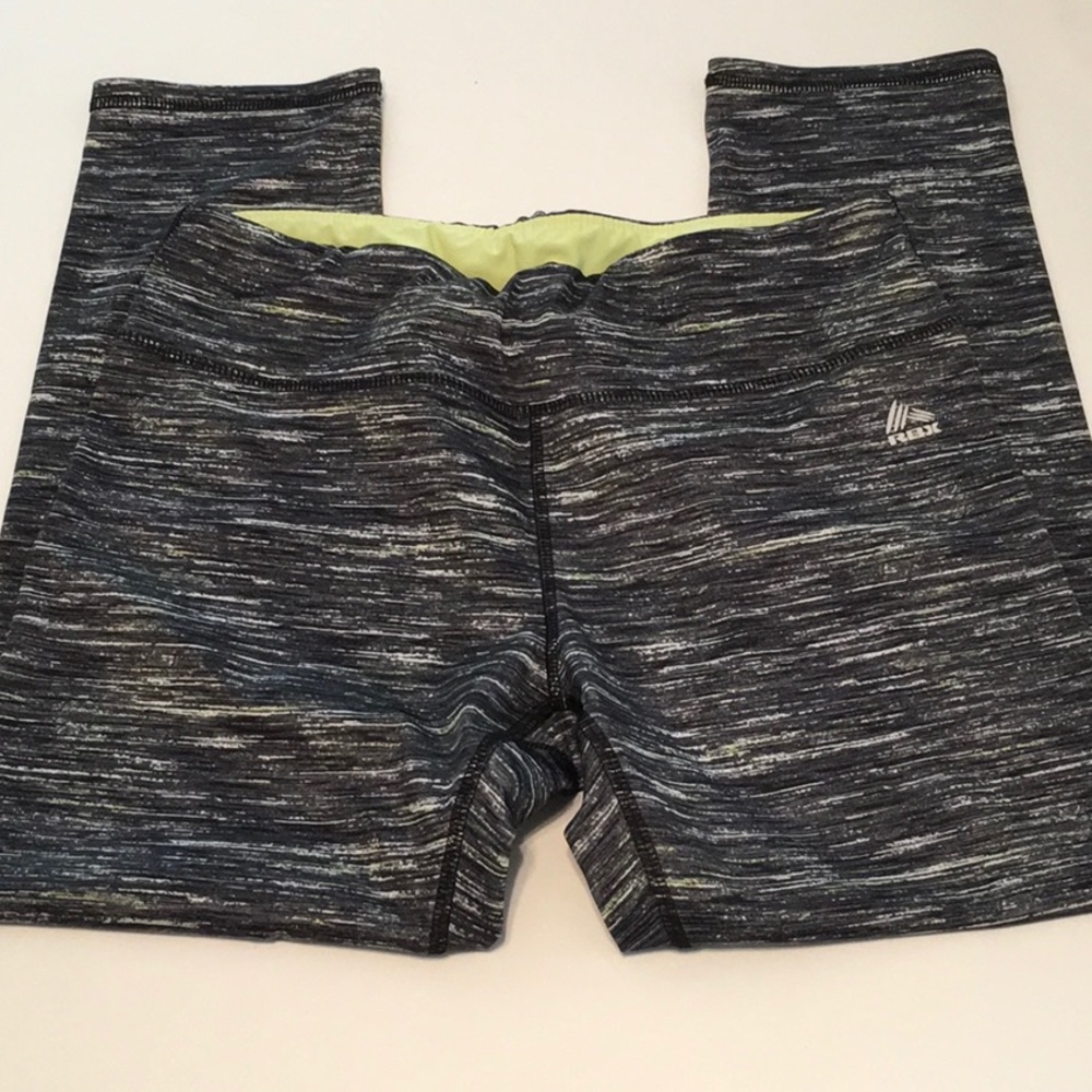 RBX leggings in black and lime green.